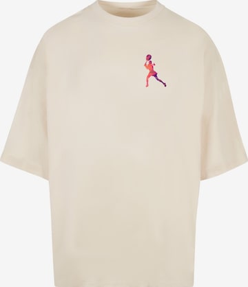 T-Shirt 'Tennis Woman Silhouette' Merchcode en beige : devant