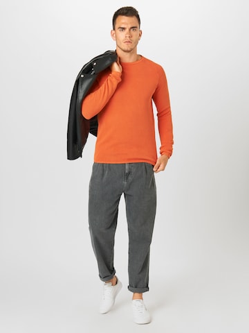 Key Largo Regular Fit Pullover 'Thomas' in Orange
