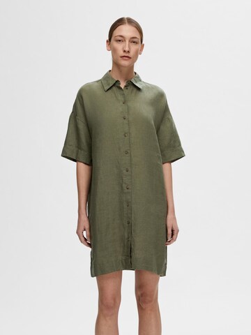 Robe-chemise SELECTED FEMME en vert : devant