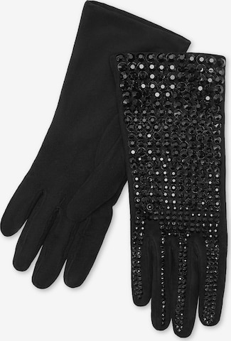 Philipp Plein - Guantes con dedos en negro: frente