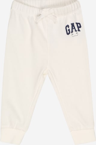 GAP Tapered Broek in Wit: voorkant