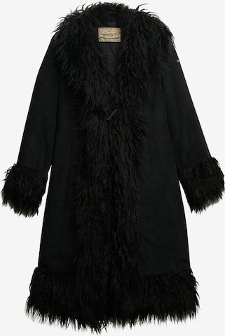 Superdry Tussenmantel 'Afghan' in Zwart: voorkant
