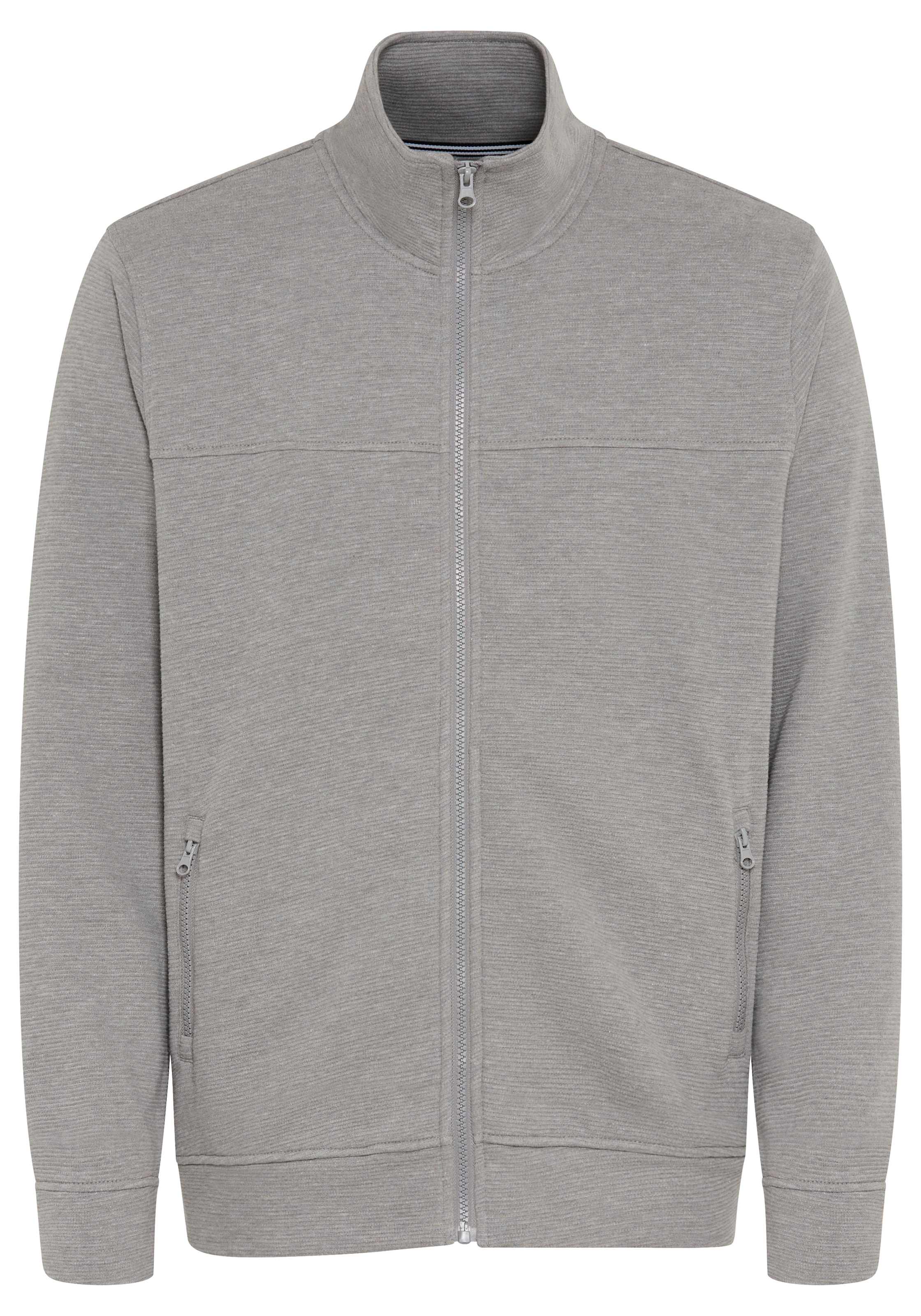Man's World Zip-Up Hoodie in Grey: front