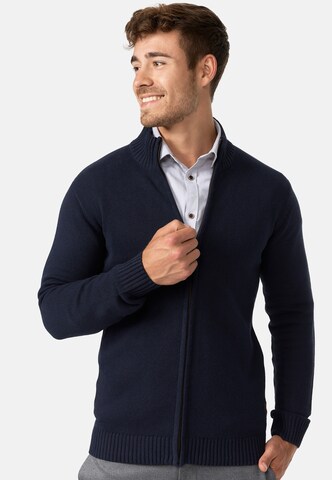 INDICODE JEANS Knit Cardigan 'Lut' in Blue