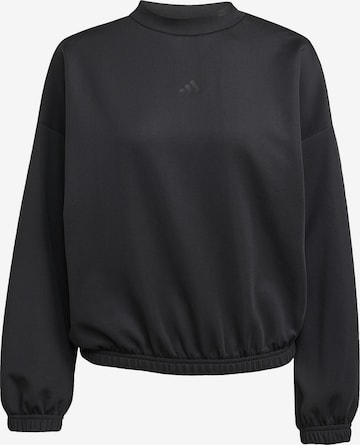 juoda ADIDAS PERFORMANCE Sportinio tipo megztinis 'Essentials': priekis