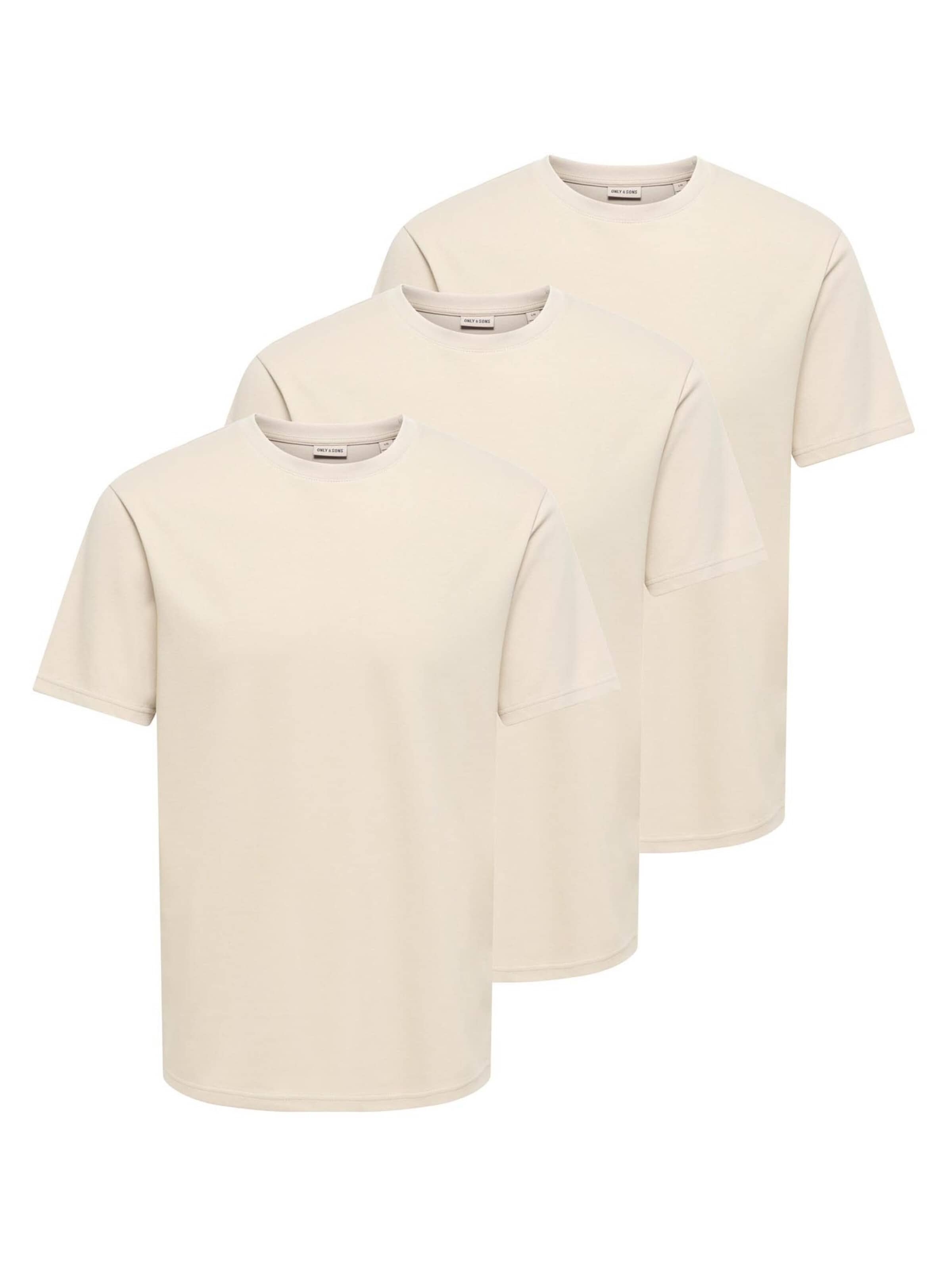 Only & Sons Shirt 'Caspian' in Beige: front
