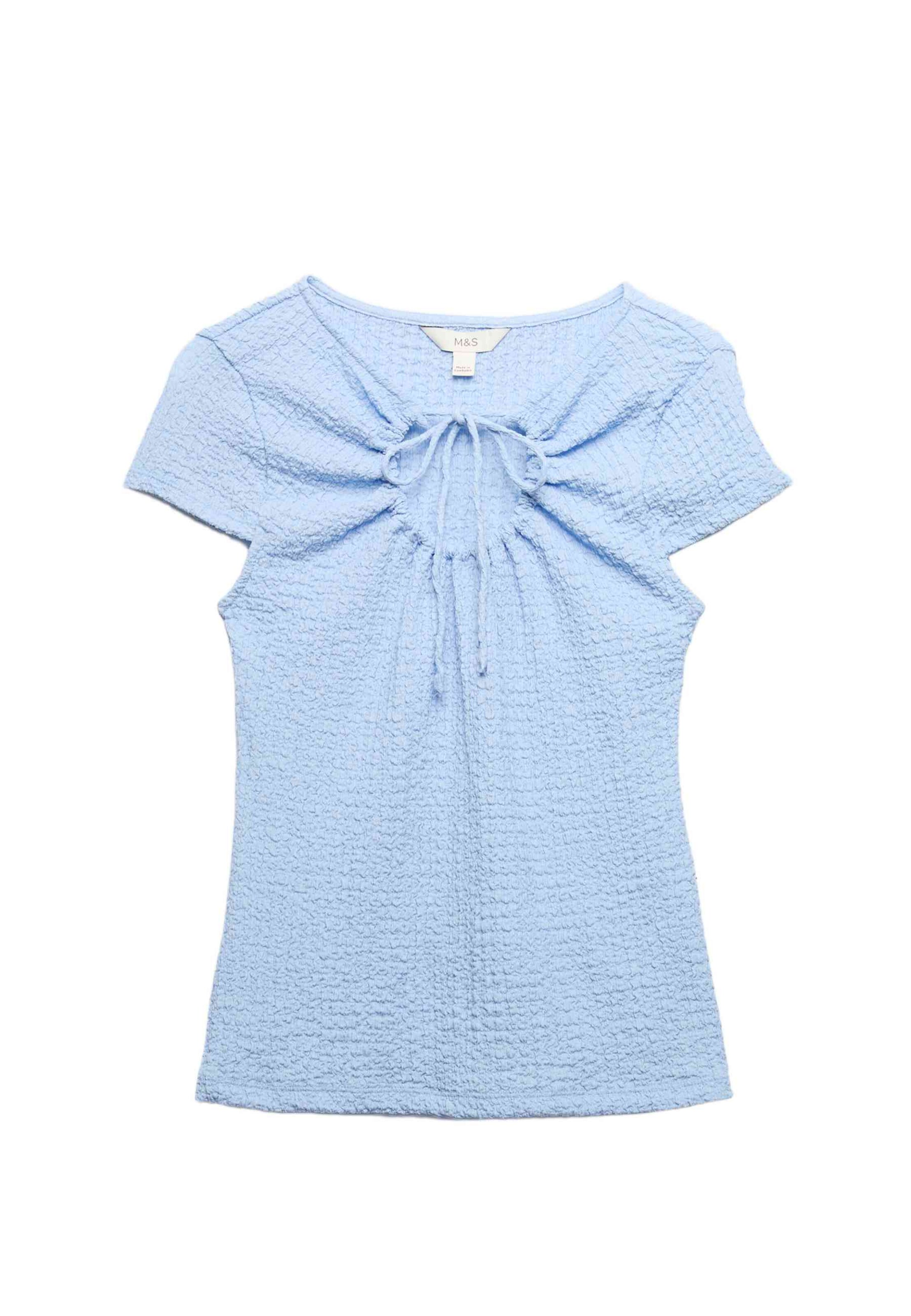 Marks & Spencer Shirt in Blauw: voorkant