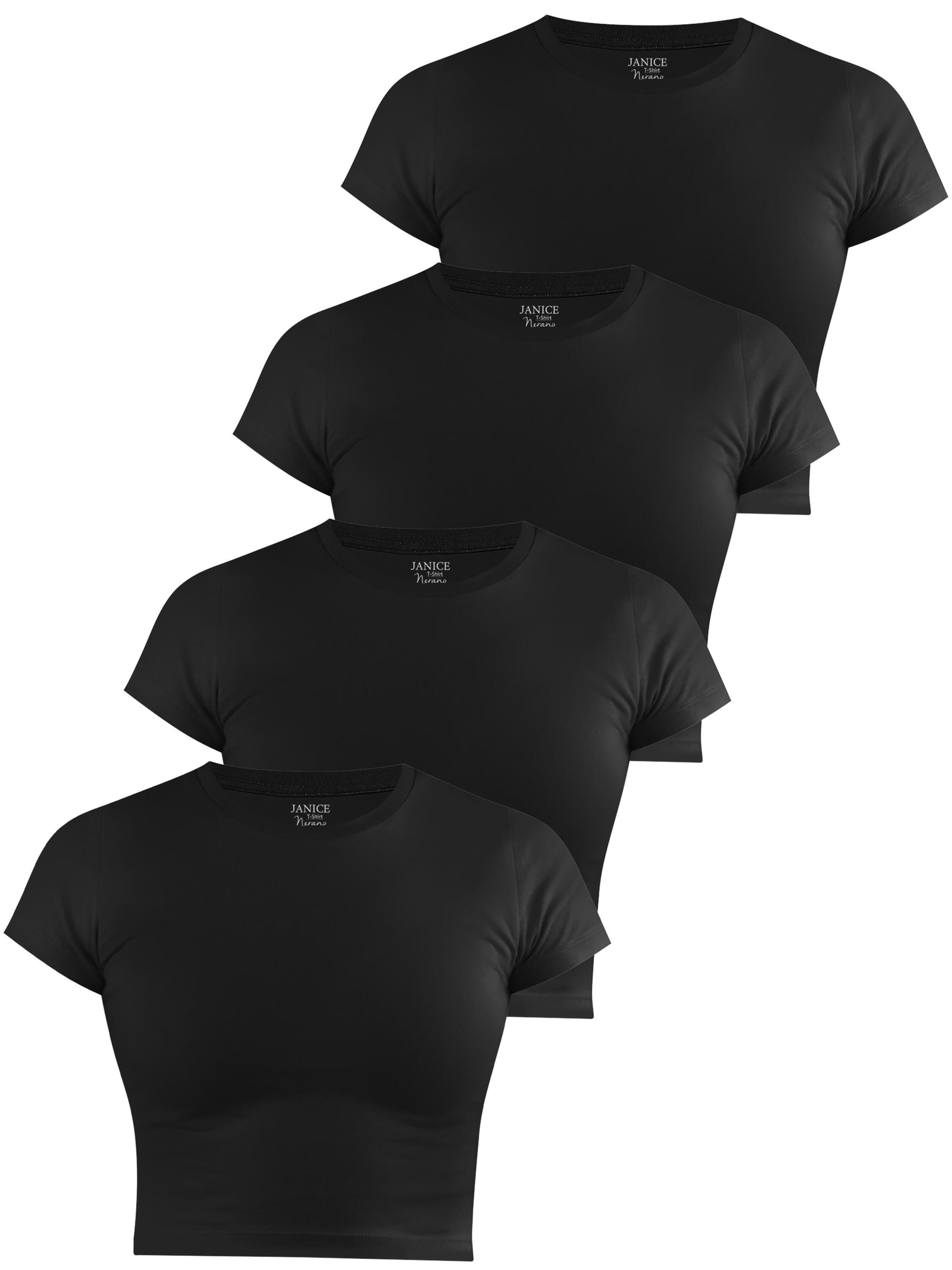 Janice Shirt 'Nerano' in Zwart: voorkant