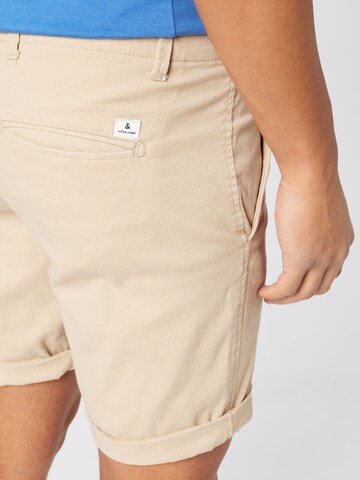 JACK & JONES Normální Chino kalhoty 'DAVE' – béžová