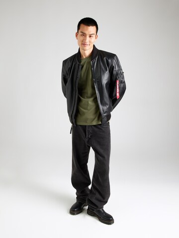 ALPHA INDUSTRIES Koszulka 'Dragon' w kolorze zielony