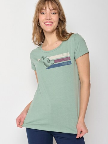 GREENBOMB Shirt 'Animal Bear Trail' in Green: front