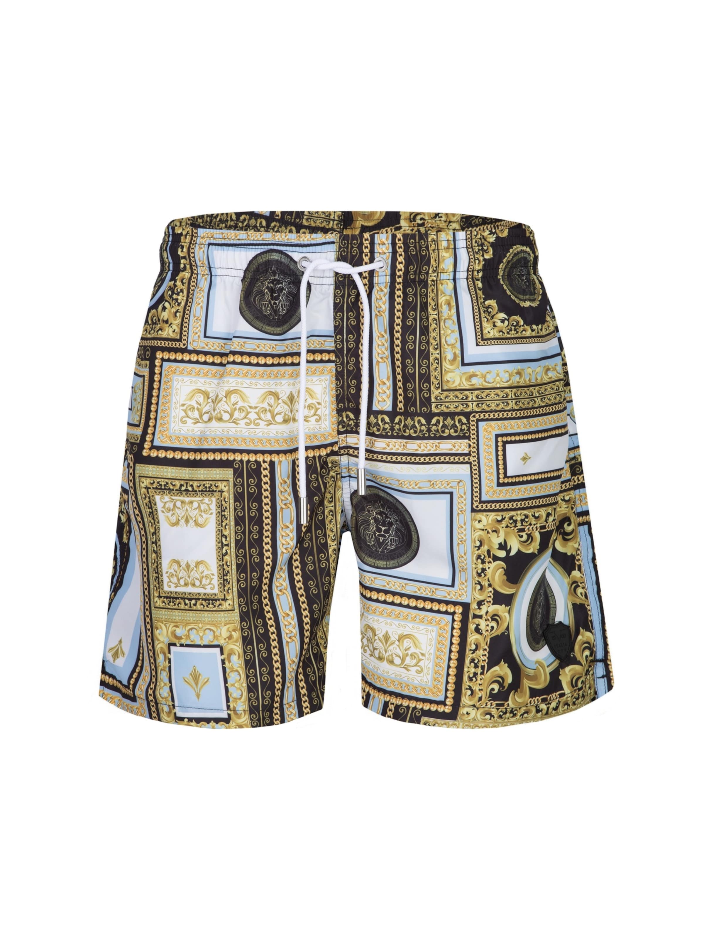 19V69 ITALIA Badeshorts 'Siro Old Baroque' in Mischfarben: Vorderseite