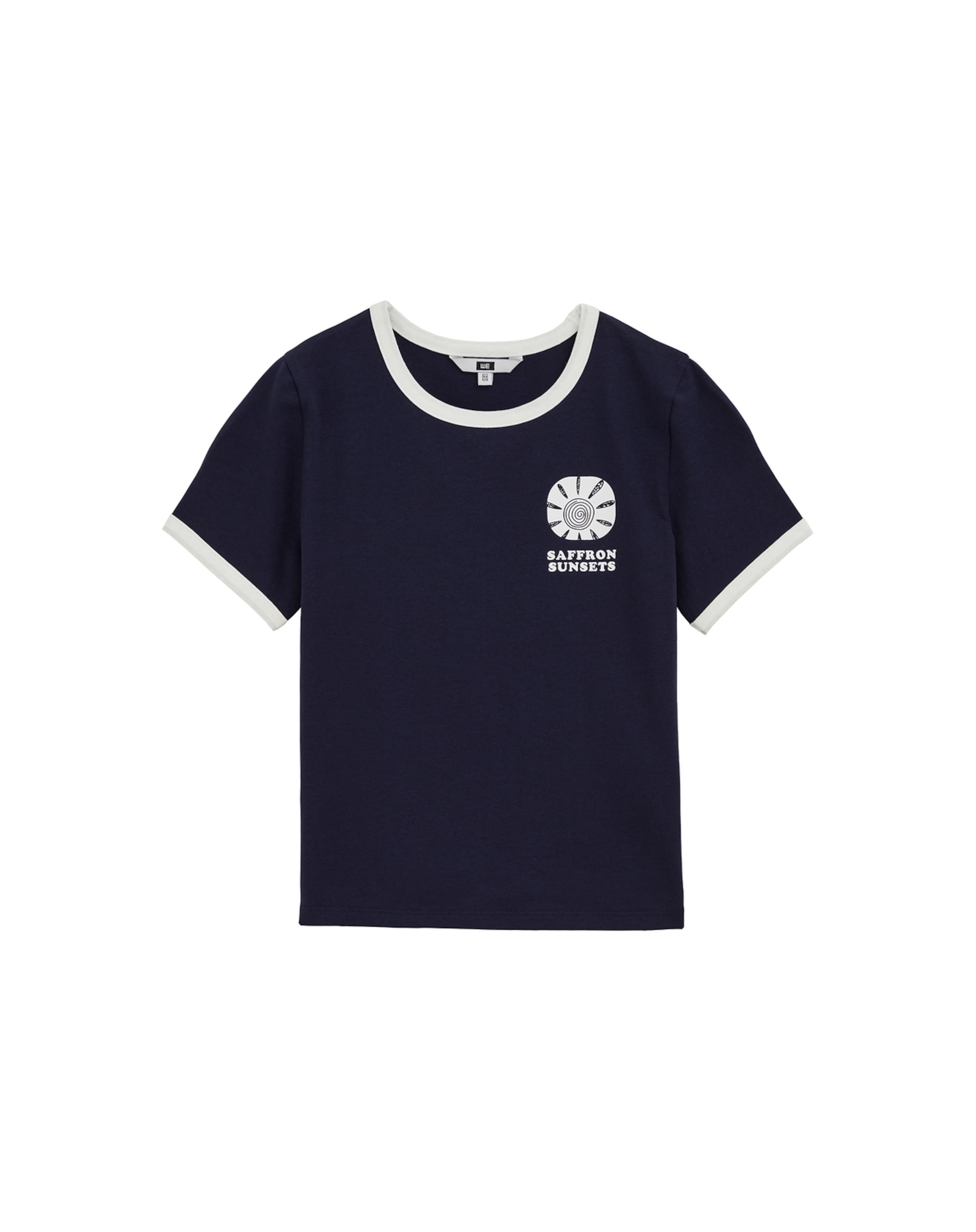 T-Shirt WE Fashion en bleu : devant