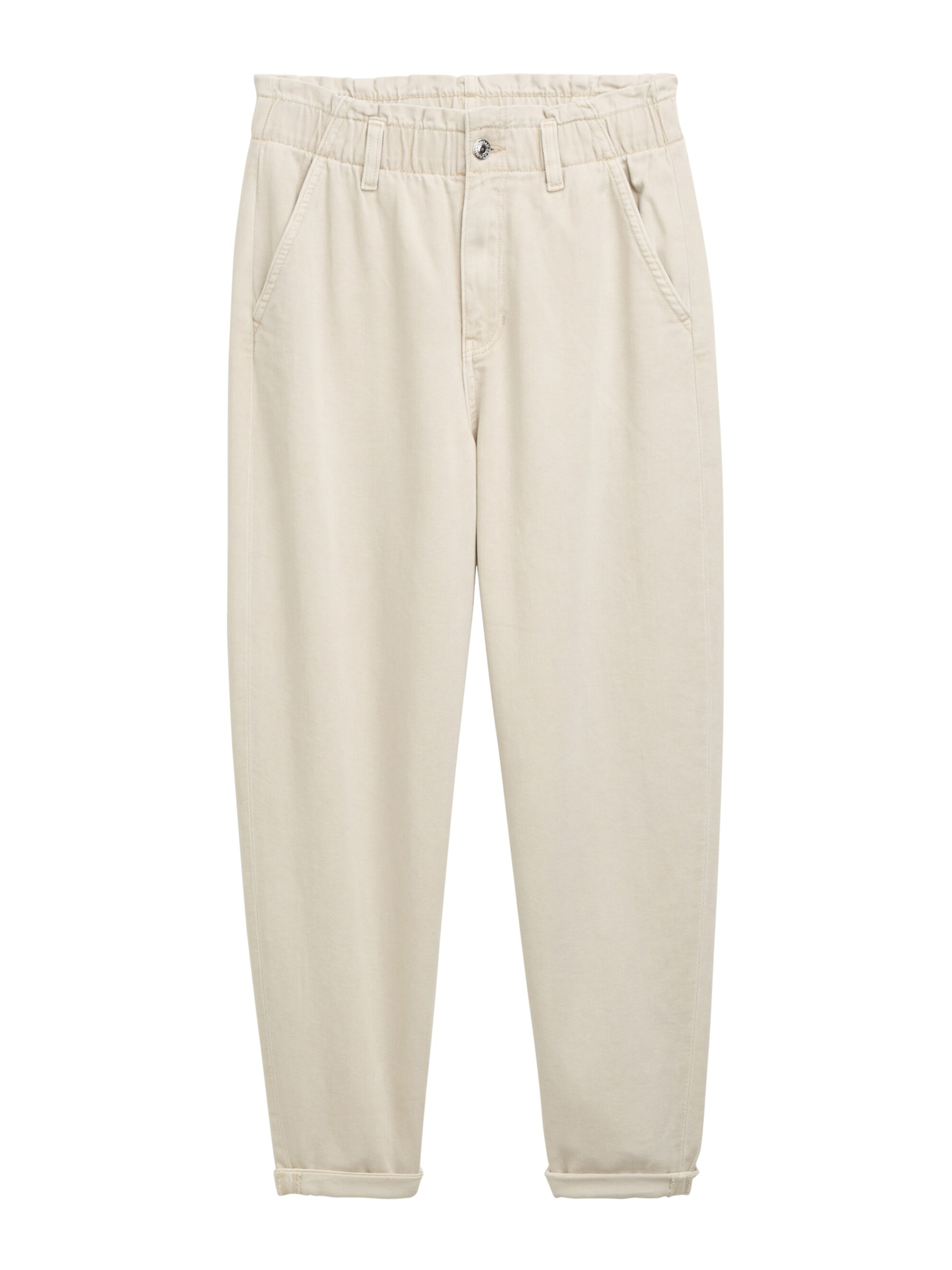 TOM TAILOR DENIM Tapered Jeans in Beige: voorkant