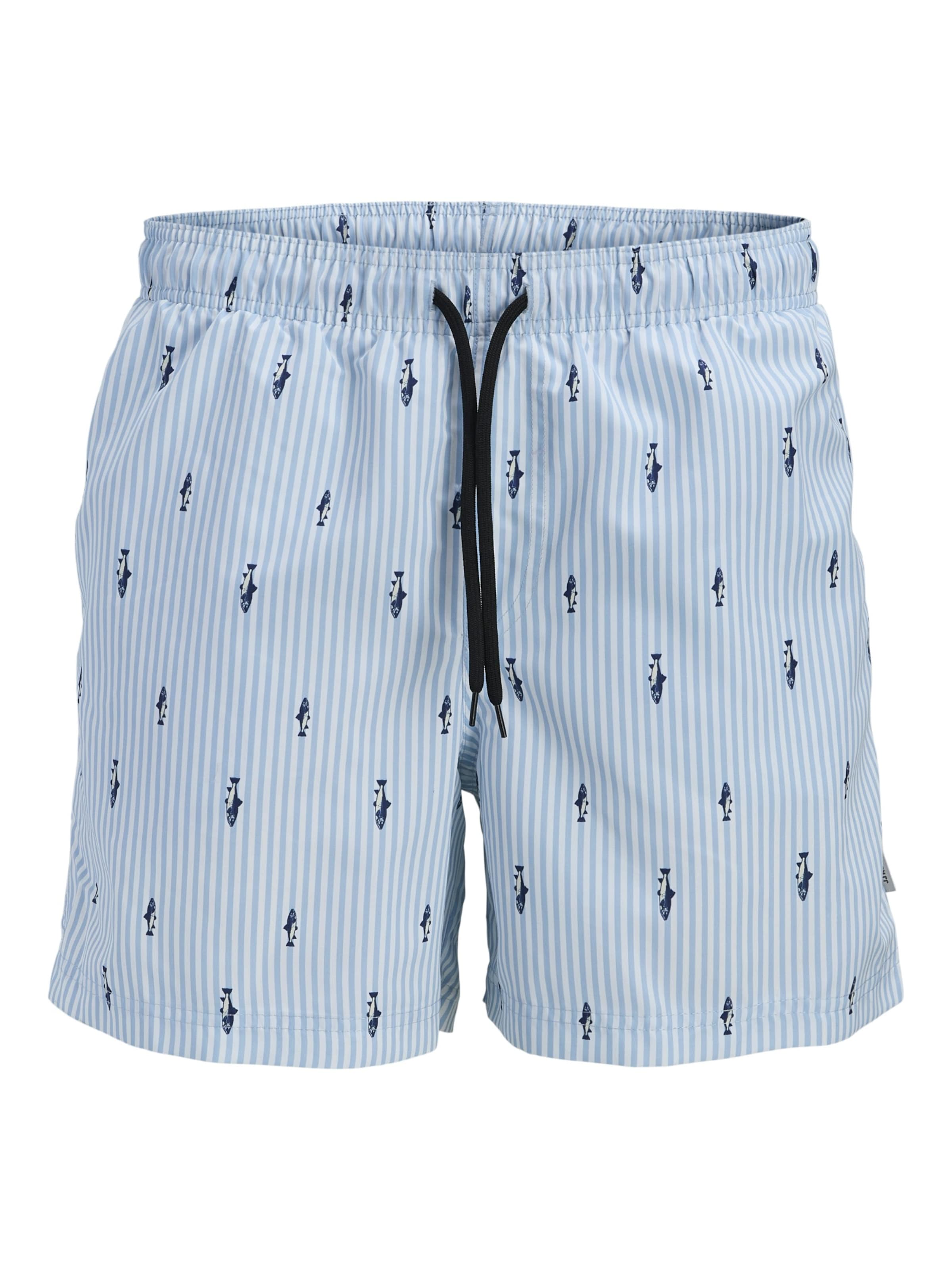 JJ Rebel Zwemshorts 'JREBHAWAII' in Blauw: voorkant