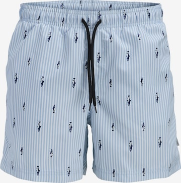 JJ Rebel Zwemshorts 'JREBHAWAII' in Blauw: voorkant