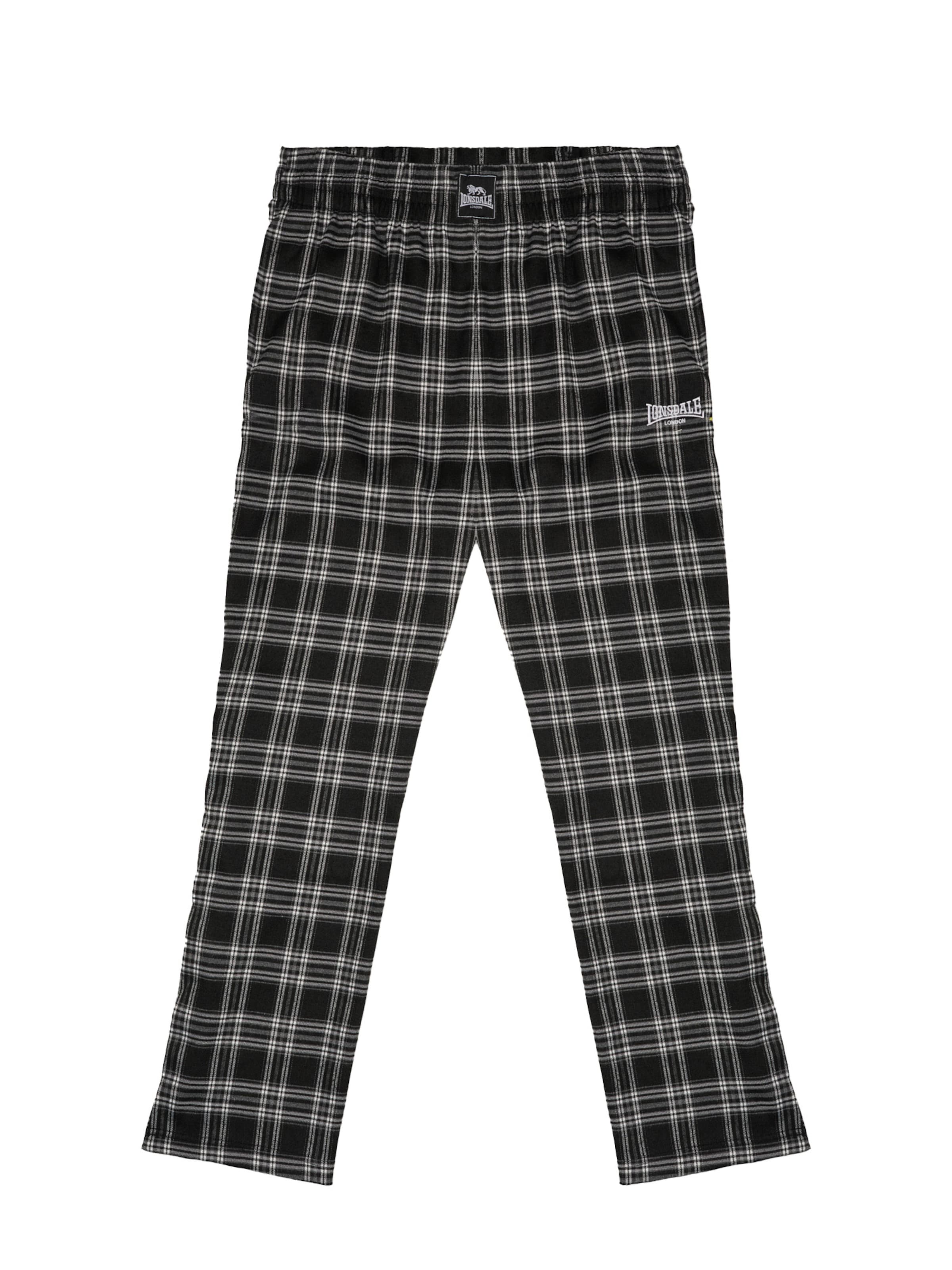 Regular Pantaloni 'Bache' de la LONSDALE pe negru: față