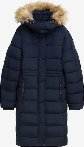 TOM TAILOR Pitkä talvitakki värissä sininen: etupuoli