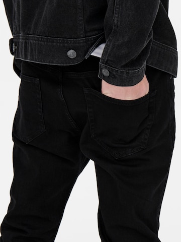 Only & Sons Regular Jeans 'Weft' in Black