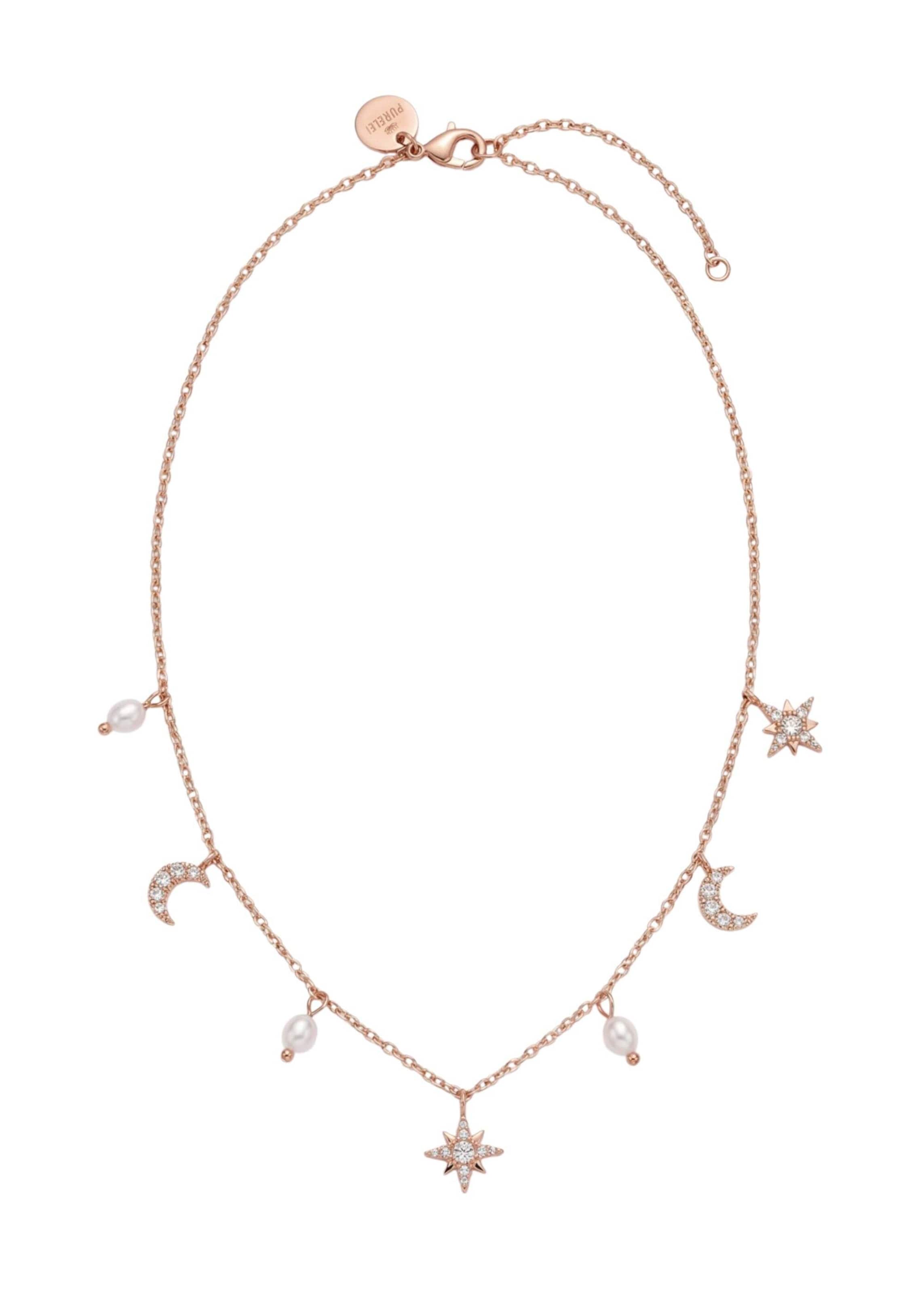 PURELEI Kette 'Night Glow' in Gold: Vorderseite