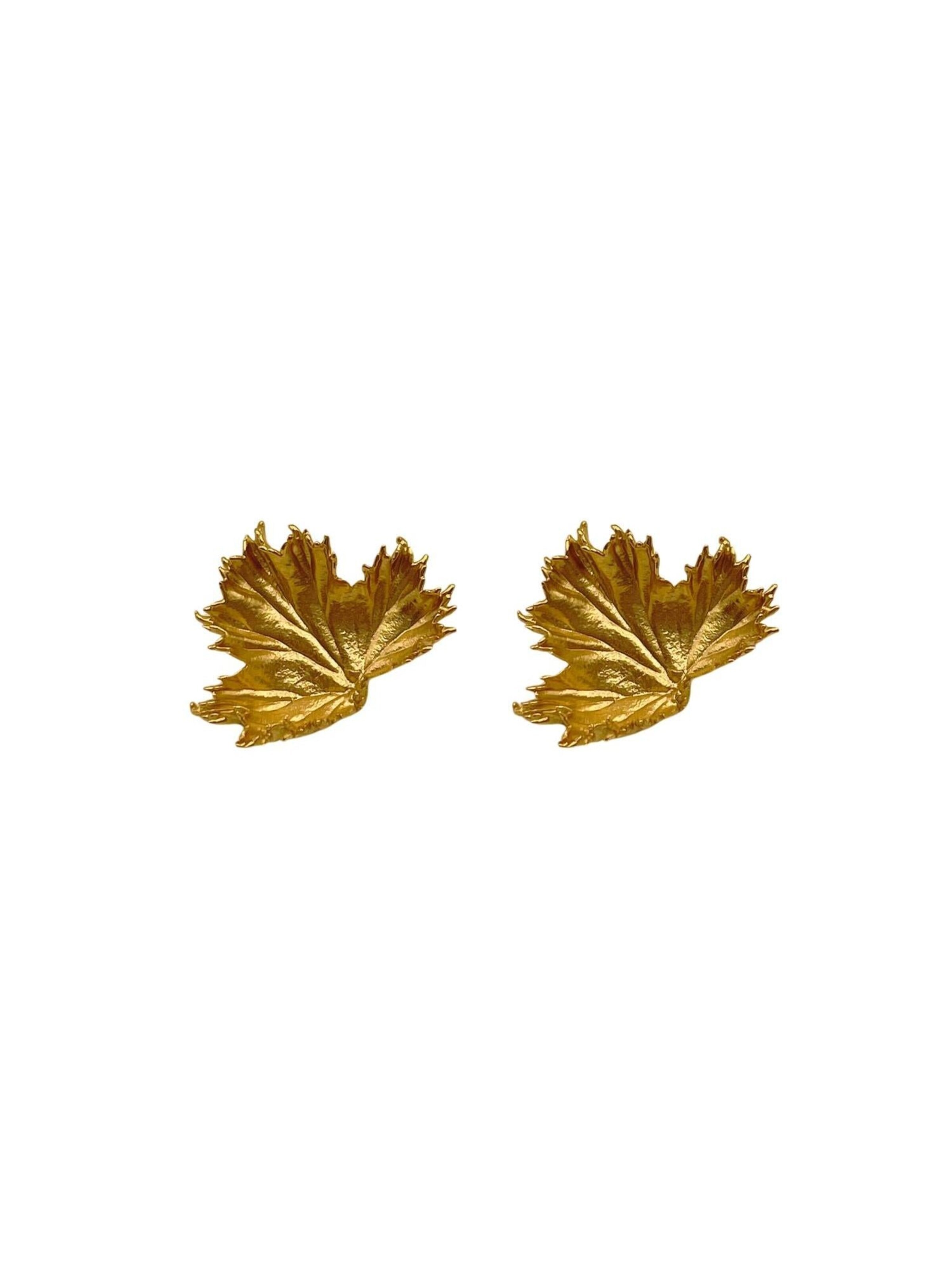 Orecchini 'Sylva' di Les Reines in oro: frontale