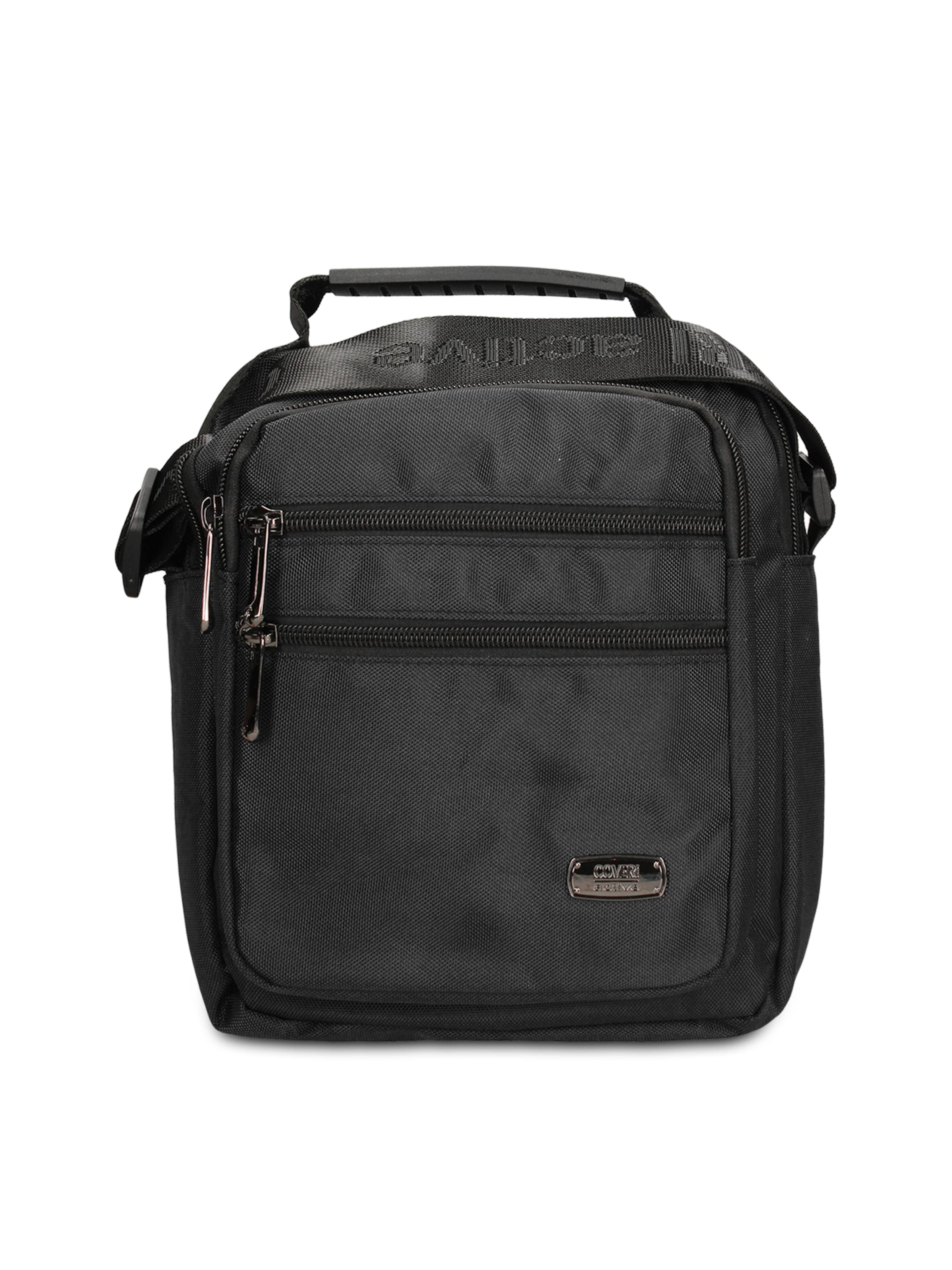 Borsa a tracolla 'Borsa a Tracolla Uomo Coveri Collection Vegan Leather' di Coveri Collection in nero: frontale