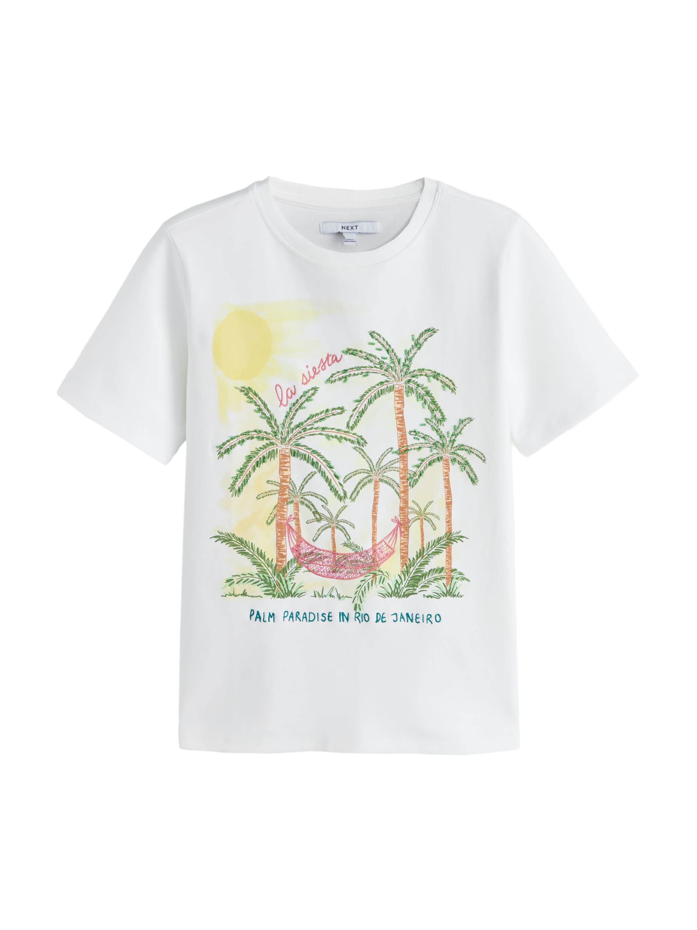 T-shirt Next en blanc : devant