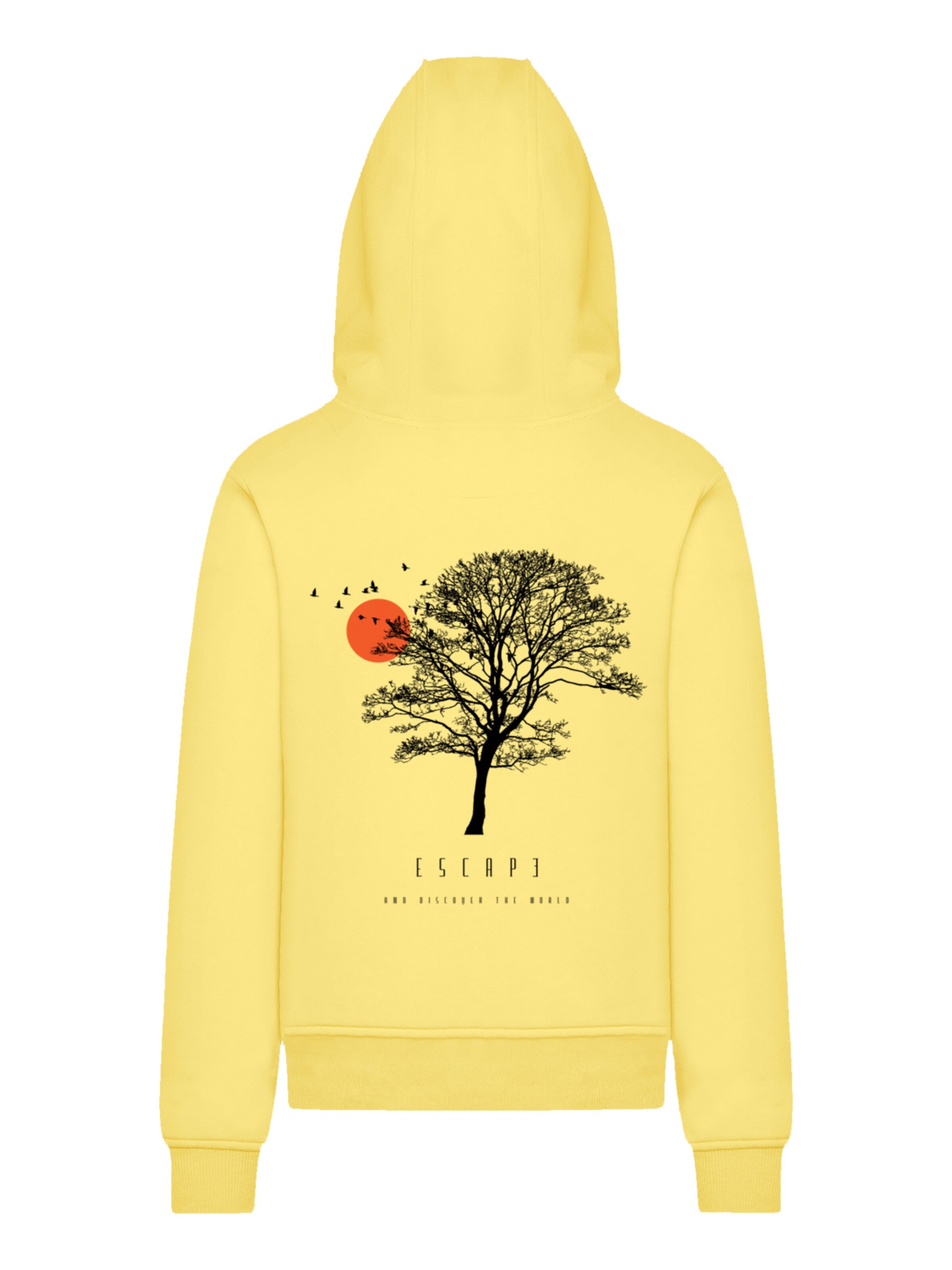 F4NT4STIC Sweater 'Escape Discover the World Tree Birds' in Yellow