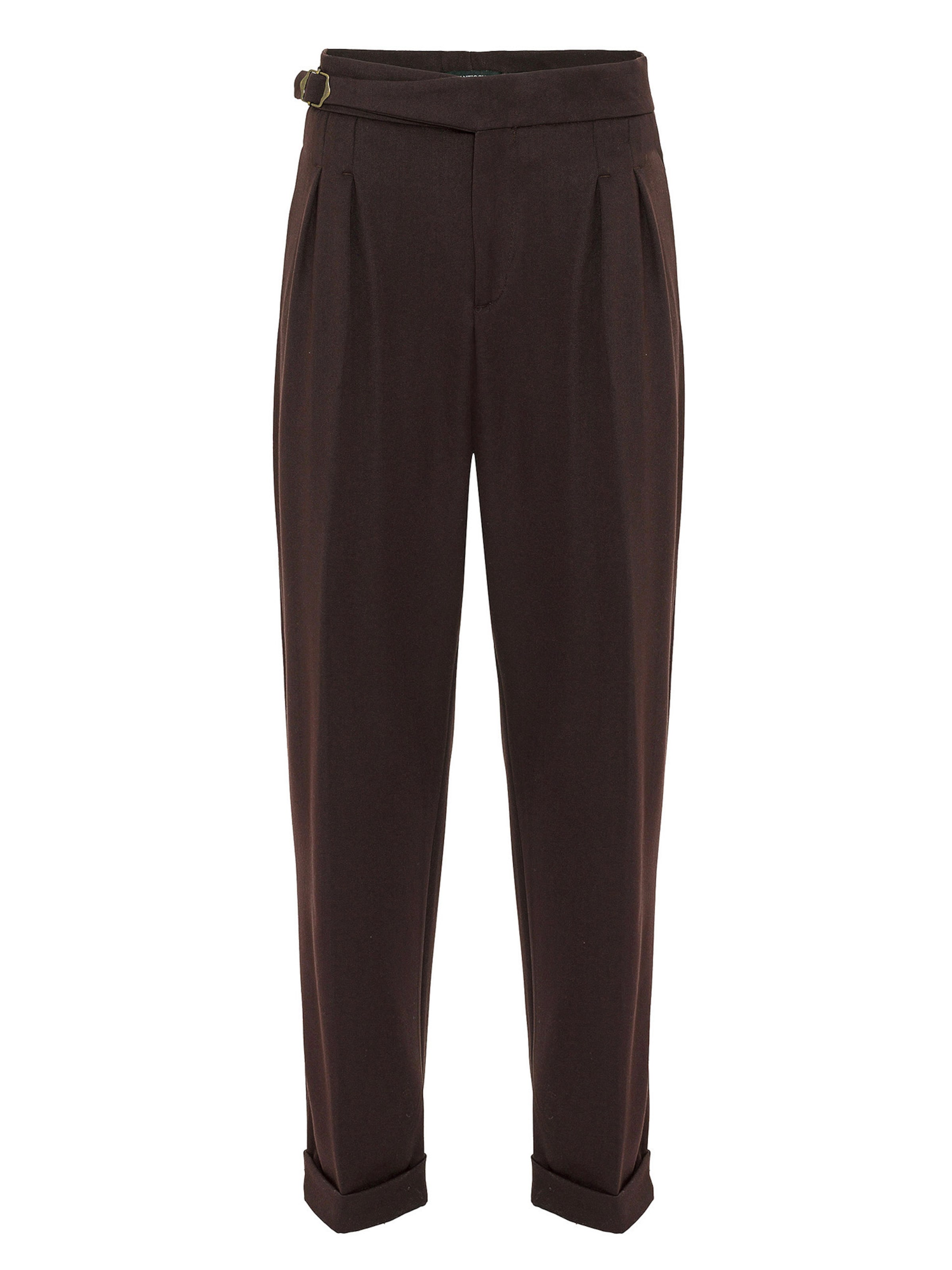 AntiochHlače s naborima - smeđa boja: prednji dio