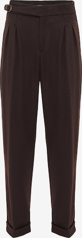 Regular Pantalon à pince Antioch en marron : devant