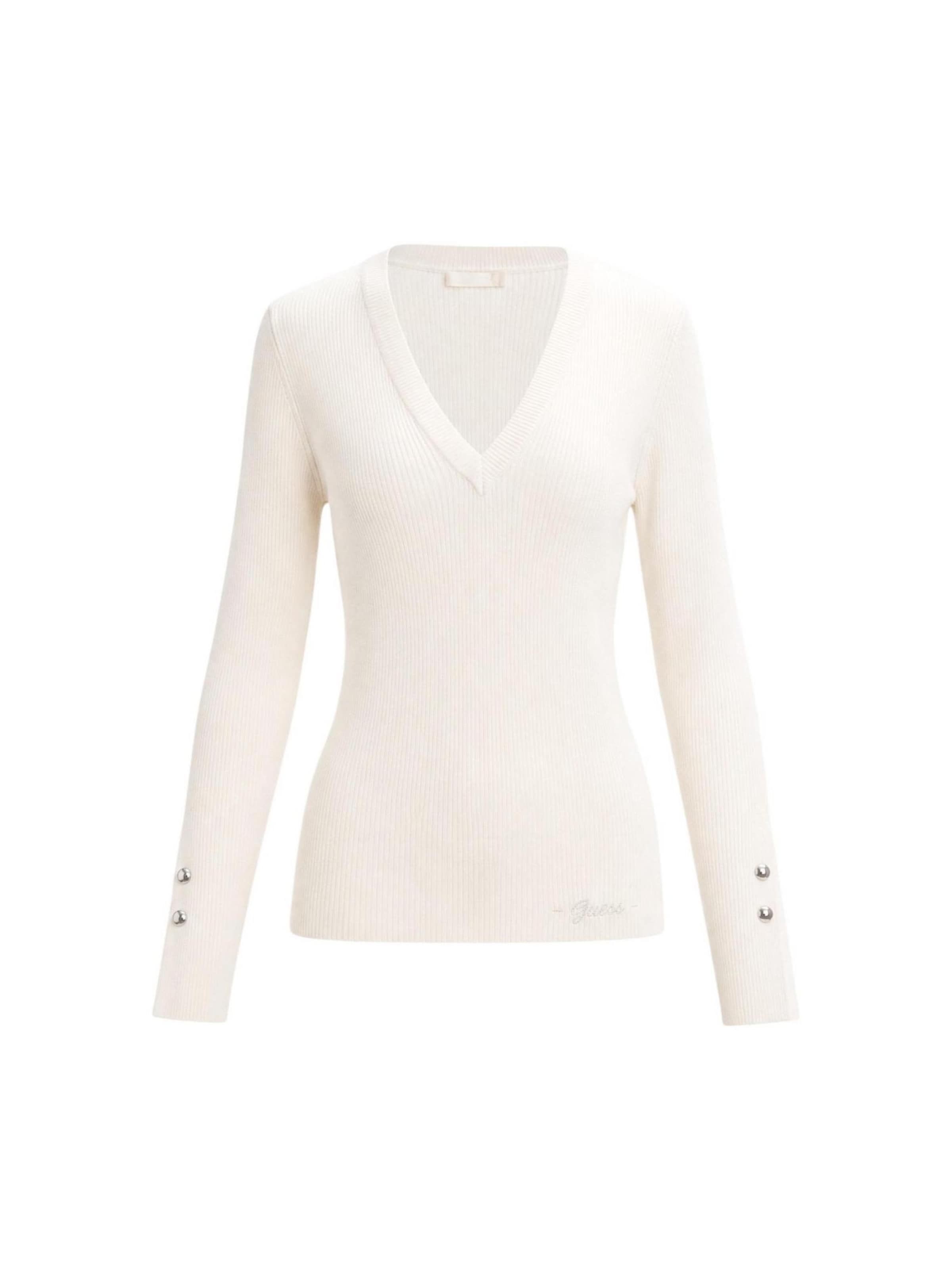 GUESS Sweater 'LS VN ELLIE SWTR W6YR10 Z0949' in White: front