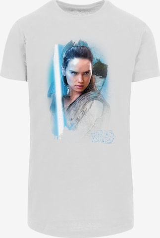 T-Shirt 'Star Wars The Last Jedi Rey' F4NT4STIC en blanc : devant