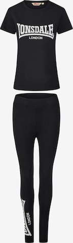 LONSDALE Treenipuku 'Jupiner' värissä musta: etupuoli