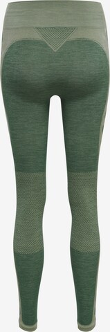 Skinny Pantaloni sport de la Hummel pe verde