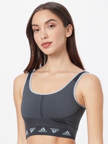 ADIDAS SPORTSWEARBustier Sportski grudnjak - siva boja: prednji dio