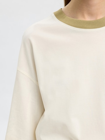 T-shirt SELECTED en beige