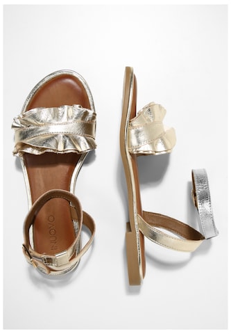 INUOVO Strap Sandals in Gold