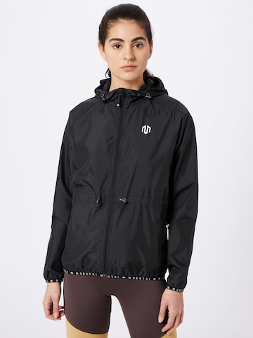 MOROTAI Athletic Jacket 'Naka' in Black: front