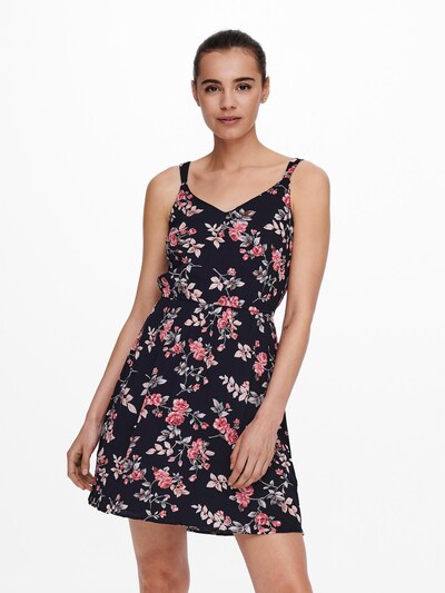 Rochie de vară 'KARMEN' ONLY pe bej / albastru noapte / kaki / corai, Vizualizare model