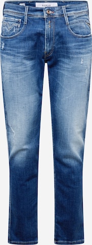 REPLAY Slimfit Jeans 'ANBASS' in Blauw: voorkant