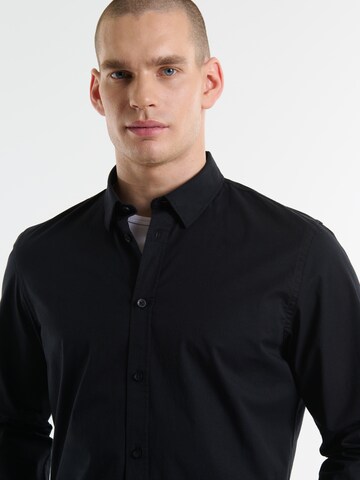 Coupe regular Chemise 'NISSIP' BIG STAR en noir