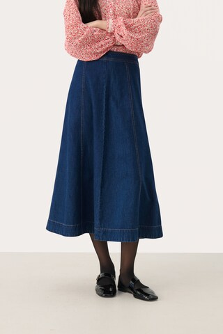 Part Two Rok 'Petrina' in Blauw: voorkant