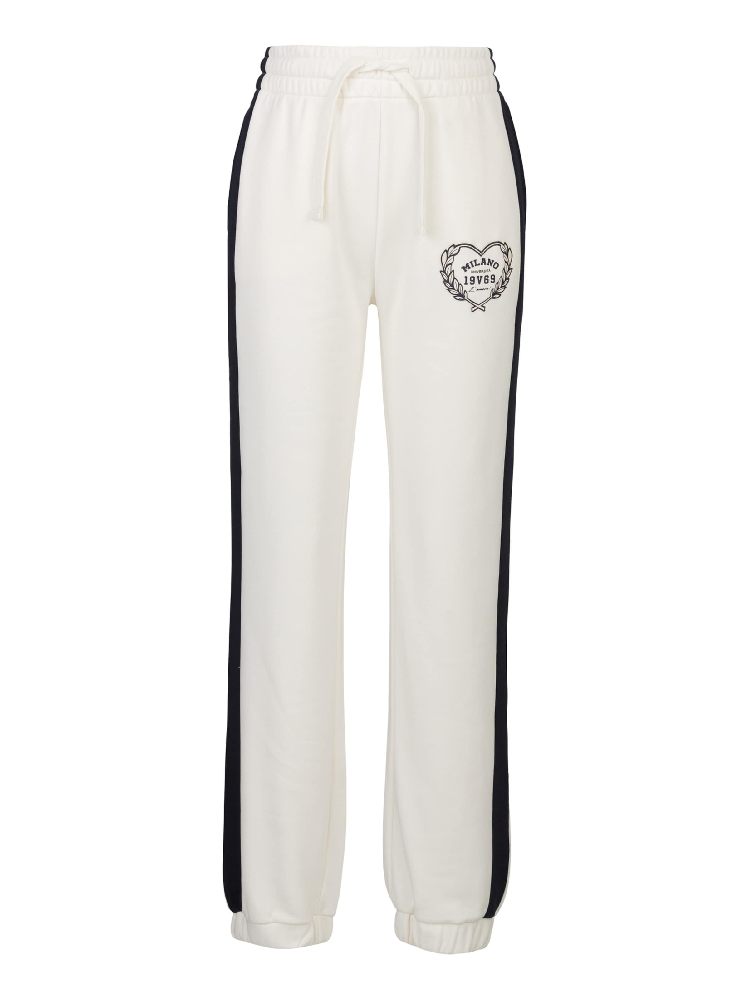 19V69 ITALIA Tapered Broek 'Keta College' in Beige: voorkant