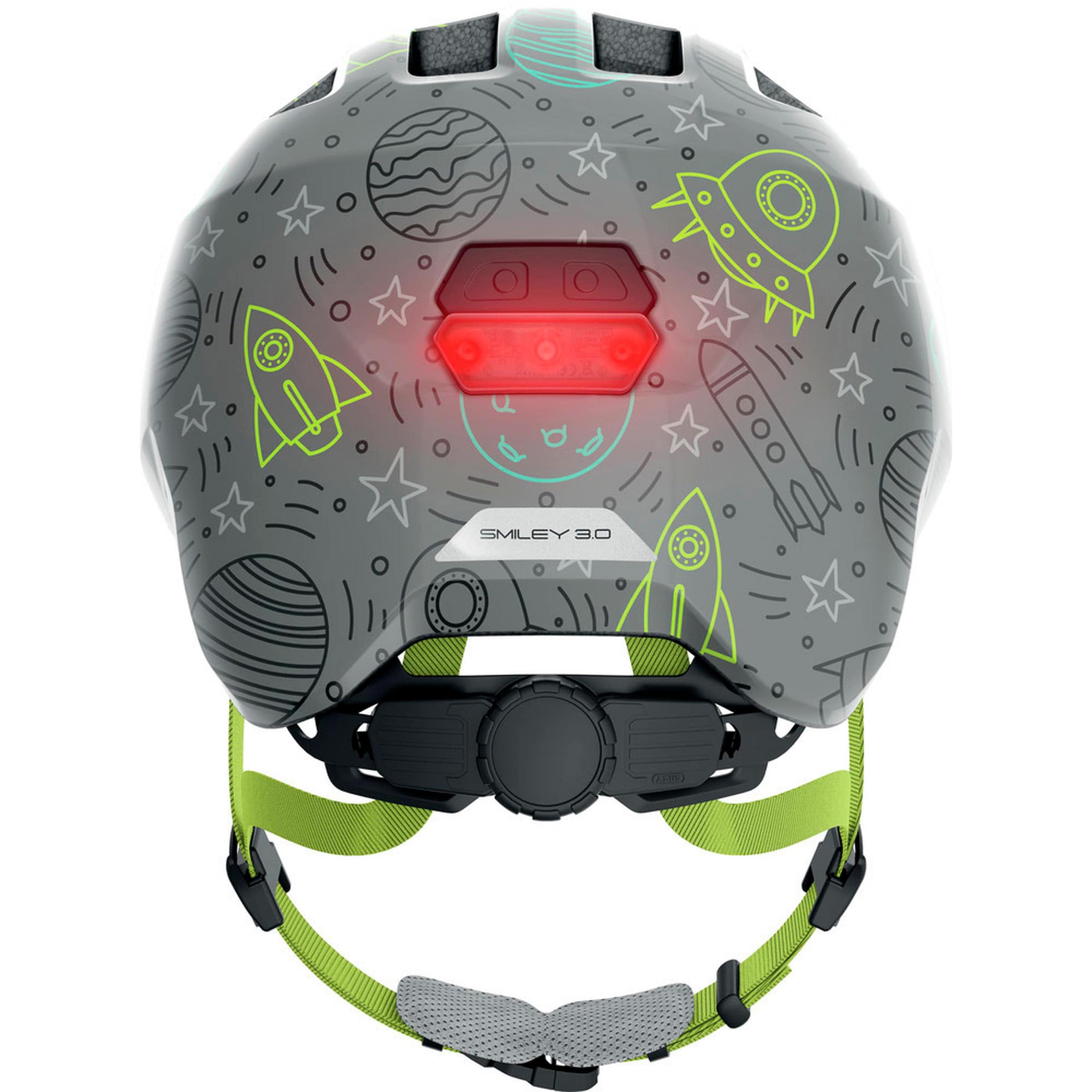 ABUS Fahrradhelm 'Smiley 3.0 Led' in Grau