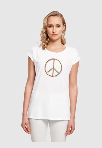 Merchcode Shirt 'Peace' in White: front