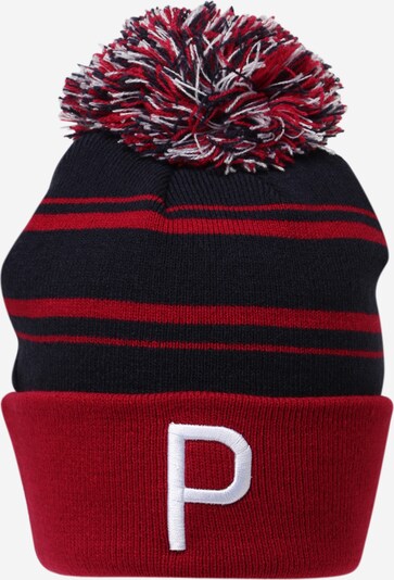 PUMA Casquette de sport en bleu marine / rouge foncé / blanc, Vue avec produit
