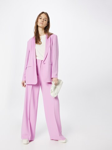 BOSS Wide leg Trousers with creases 'Tacilana' in Pink