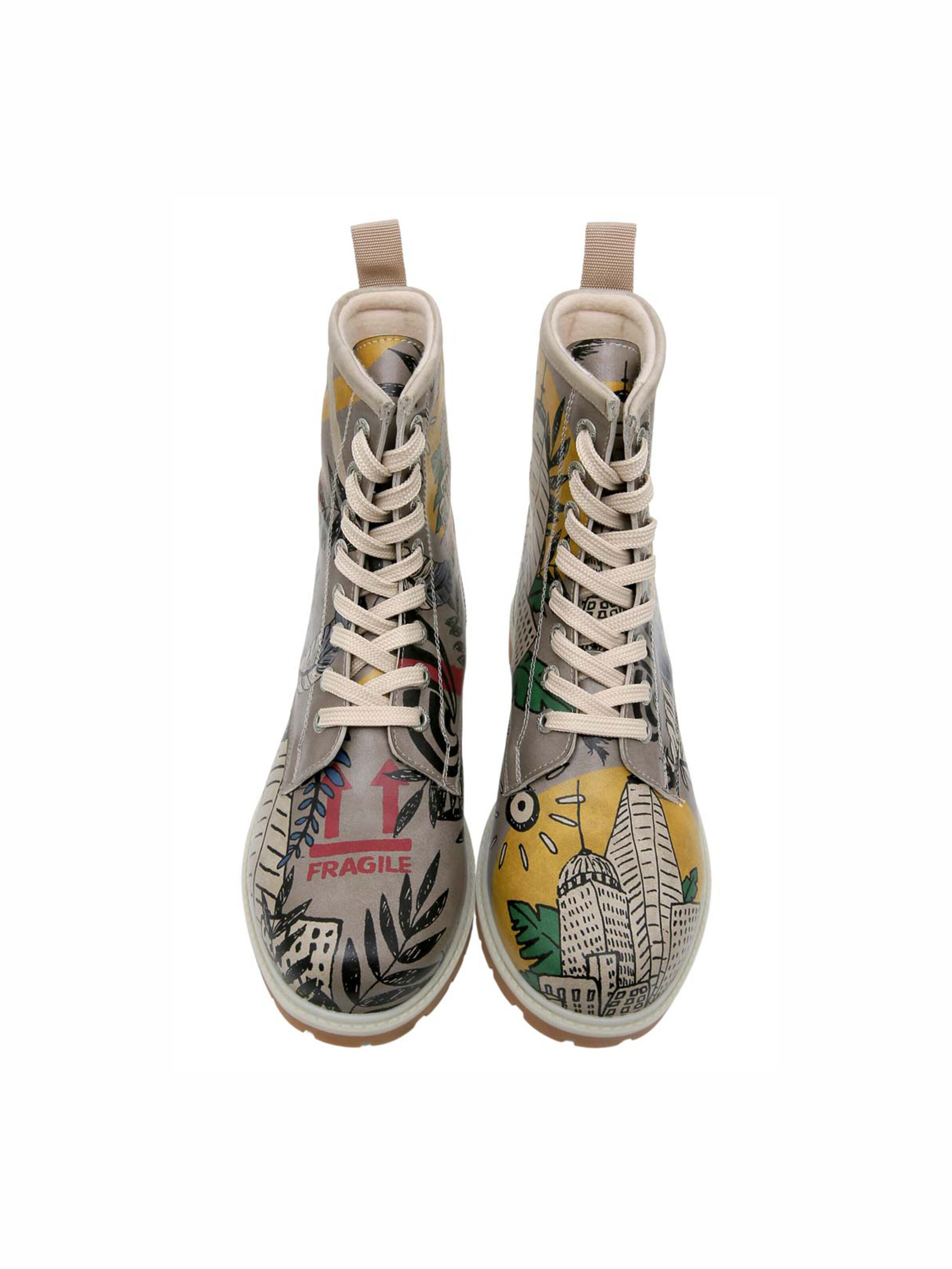 DOGO Schnürstiefel 'Fragile'‌‌‌‌ in Grau