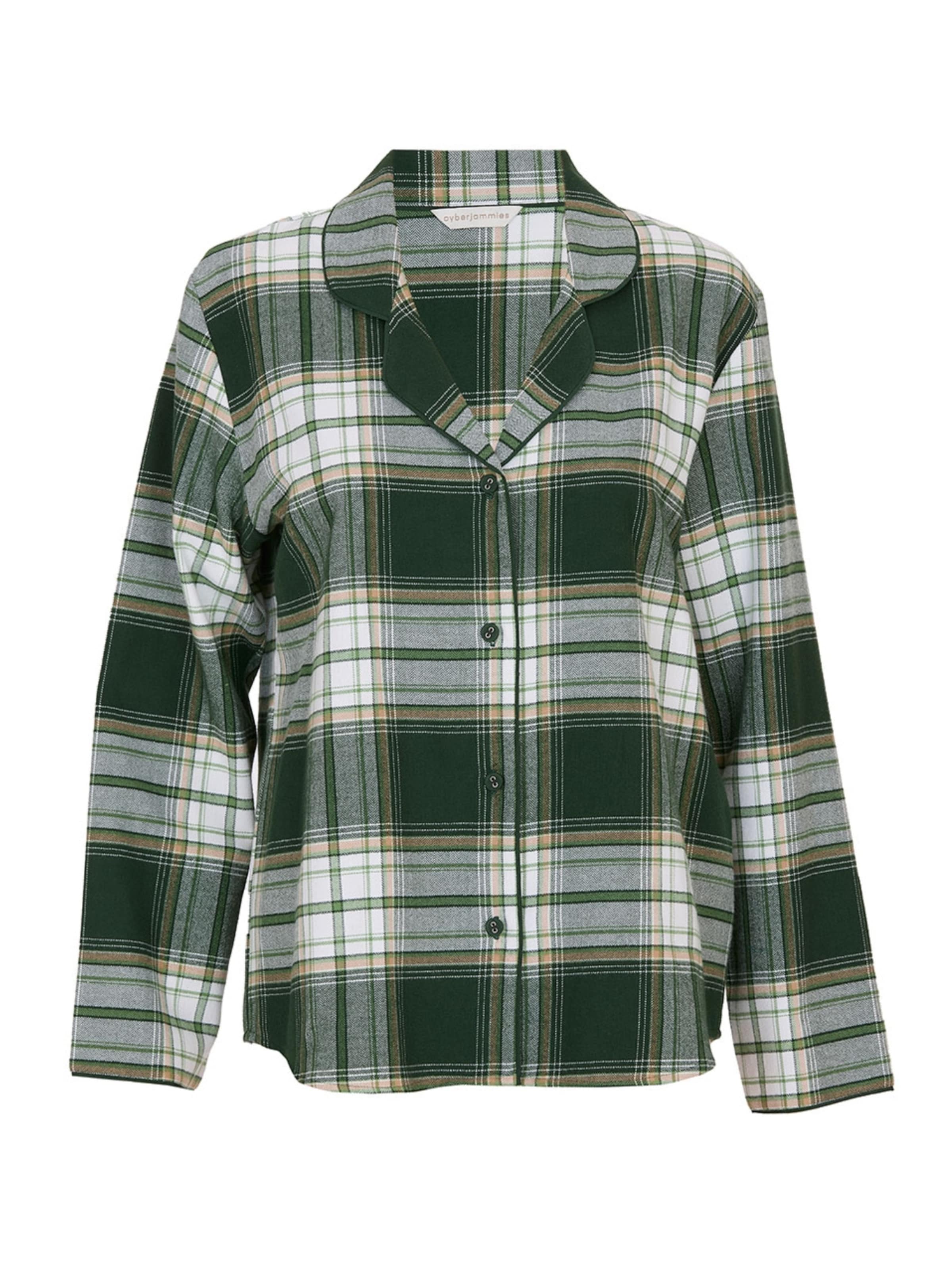 Cyberjammies Pajama shirt 'Fern' in Green: front