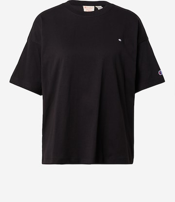 T-shirt Champion Reverse Weave en noir : devant